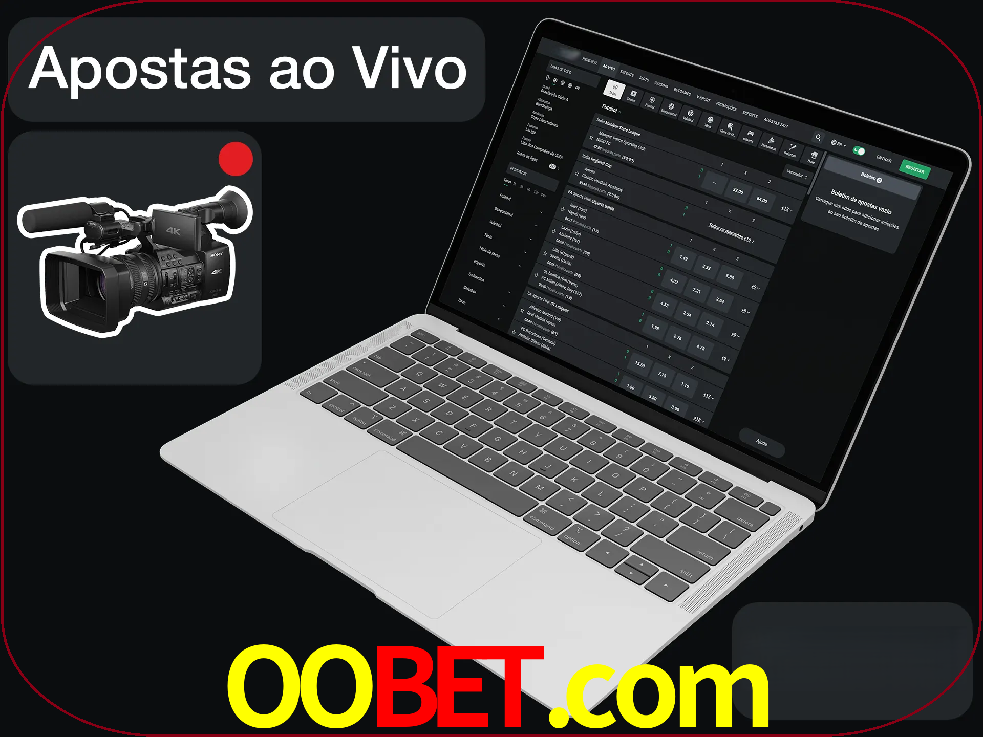 Aposte em formato ao vivo em nosso site.