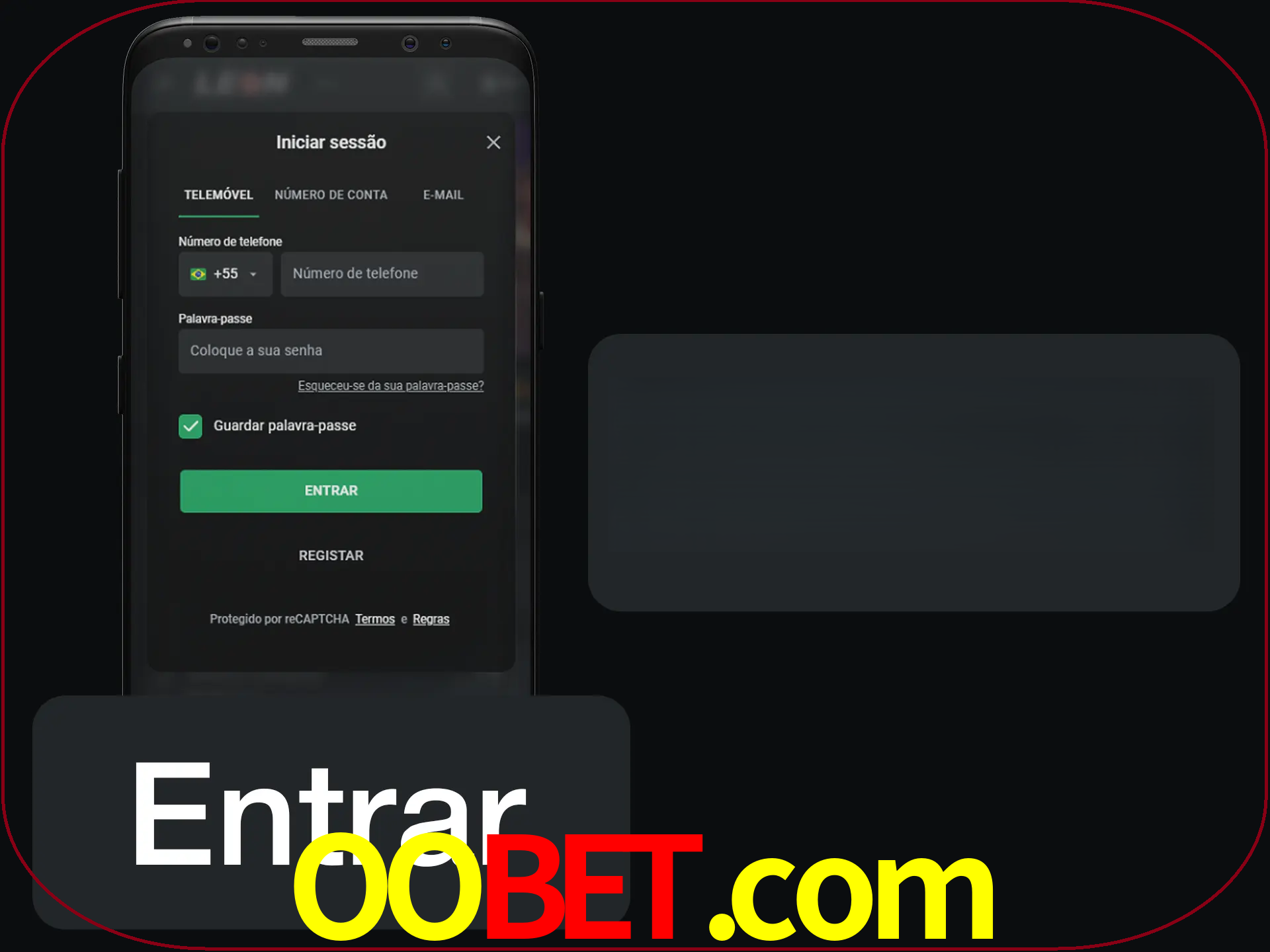 Faça o login para começar a apostar e jogar no cassino.