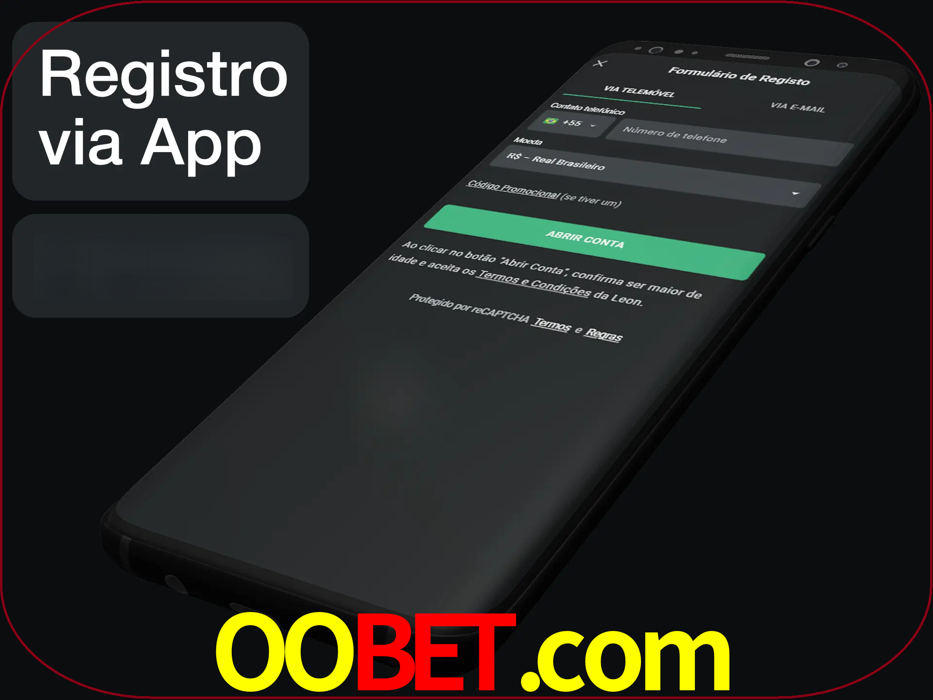 Registre-se quiclly em LeonBet usando o aplicativo.